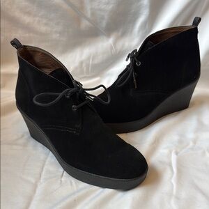 Women's Black Wedge Ankle Boots